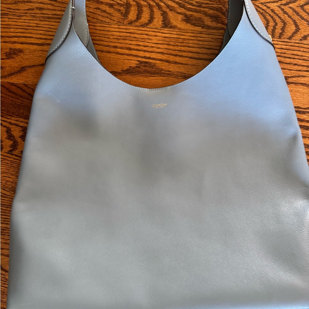 Coach Light Blue Leather Brooklyn 39 Shoulder Bag - Picture 2 of 5